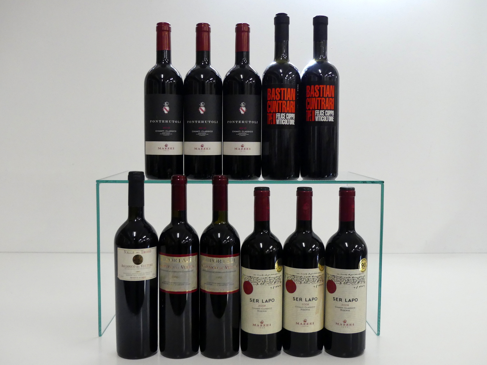 1 bt Valle del Trono Aglianico del Vulture 1993 ts 2 bts I Portali Aglianico del Vulture 1996 i.n,