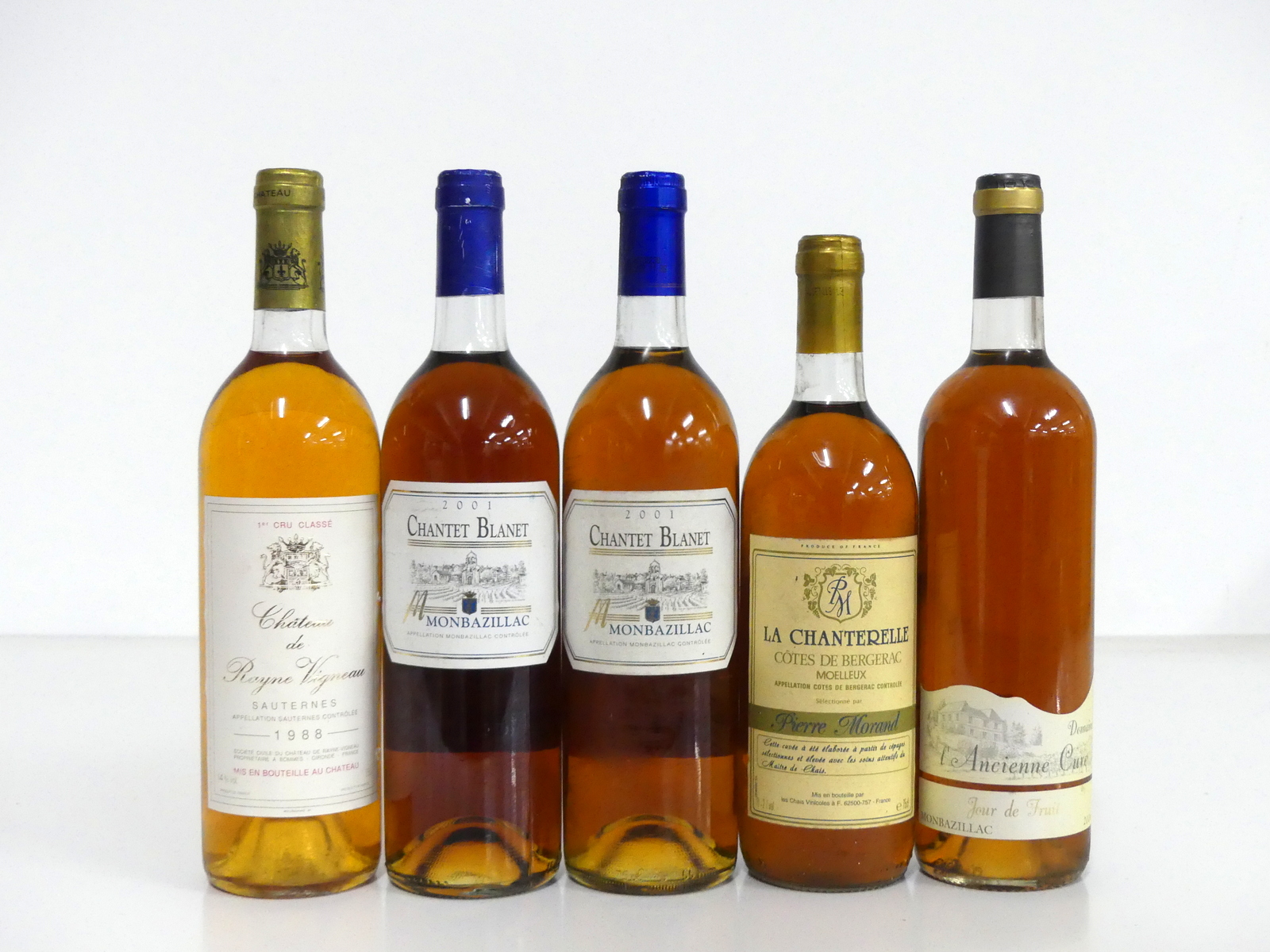 1 bt Ch. de Rayne-Vigneau 1988 Sauternes 1er Cru Classé vts 2 bts Chantet Blanet 2001 Monbazillac