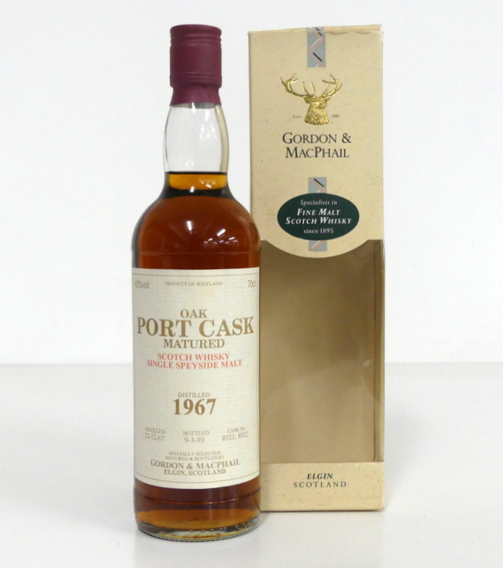 1 70-cl bt Gordon & MacPhail Oak Port Cask matured Speyside Single Malt Scotch Whisky distilled
