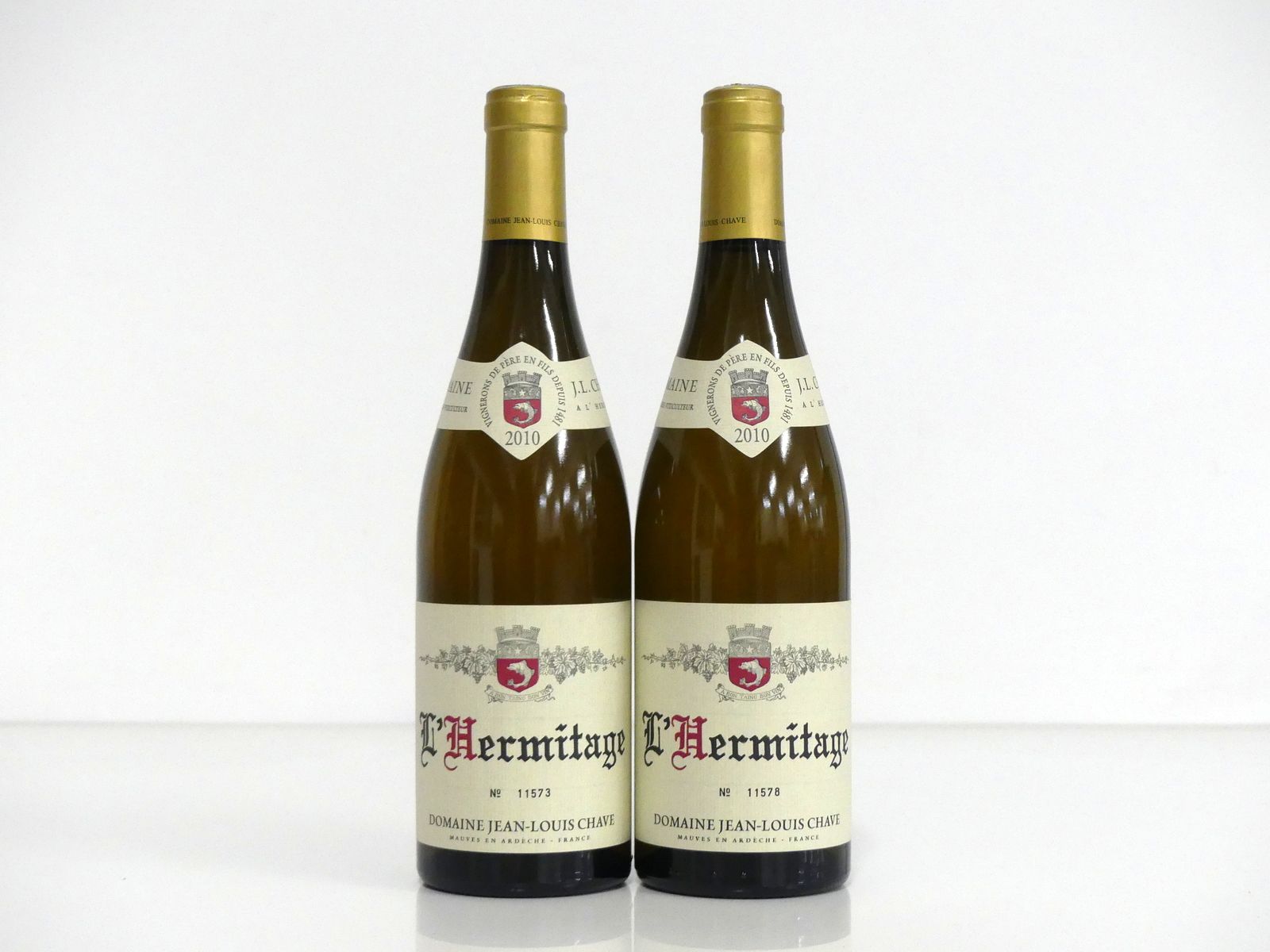 2 bts L'Hermitage Blanc 2010 Dom Jean-Louis Chave hf/i.n, i.n