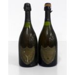 2 bts Cuvée Dom Pérignon Champagne 1976 17mm, 28mm below foil base, bs, 1 foil top removed, sl