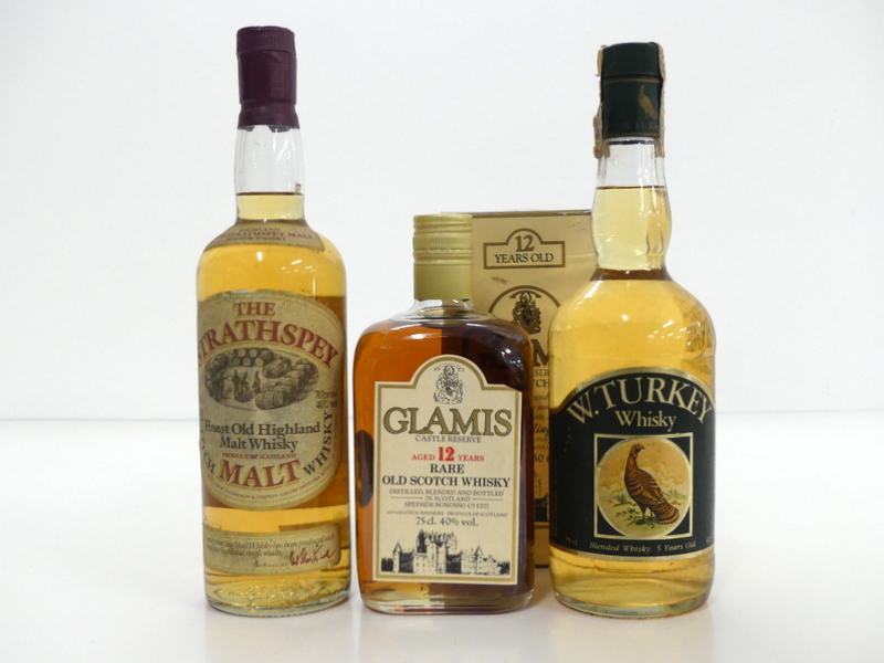 1 75-cl bt The Strathspey Finest Old Highland Malt Whisky 40% sl stl 1 75-cl bt Glamis Castle
