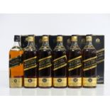 6 75-cl bts Johnnie Walker Black Label 12YO Whisky ind oc, believed 1980's