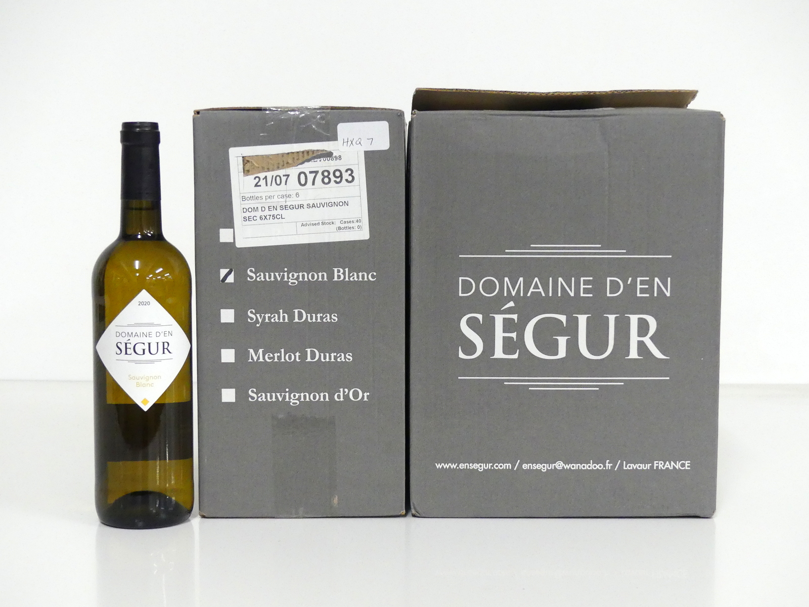 V 12 bts Dom D'En Ségur Sauvignon Blanc - Côtes du Tarn 2020 oc (2 x 6)
