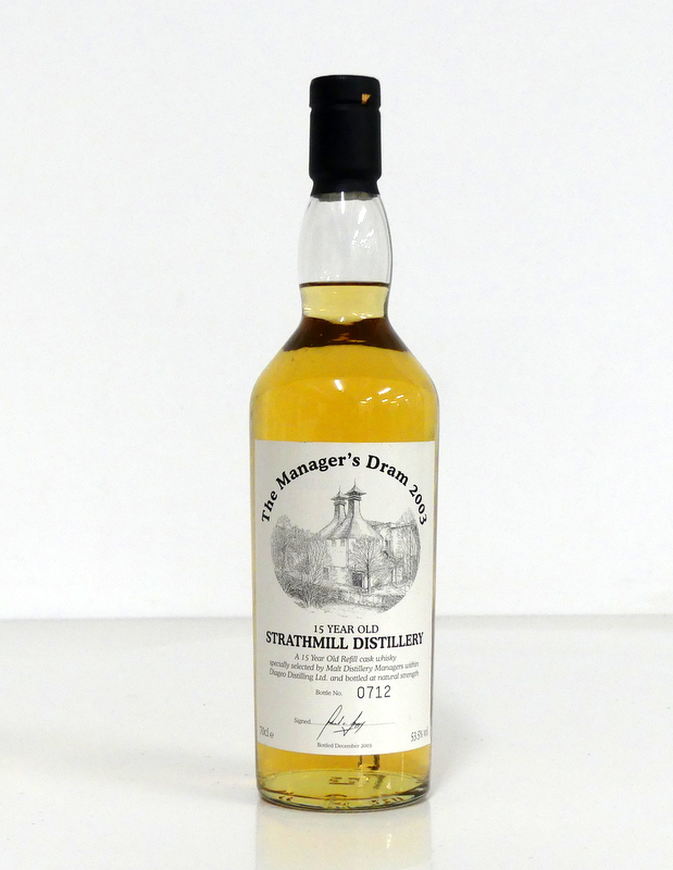 1 70-cl bt The Managers Dram Strathmill 15YO Whisky bottled 2003 53.5%