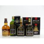 1 75-cl bt Bells Connoiseur 12YO Fine Old Scotch Whisky 40% 1 26 2/3 fl oz bt Bells de Luxe 12YO