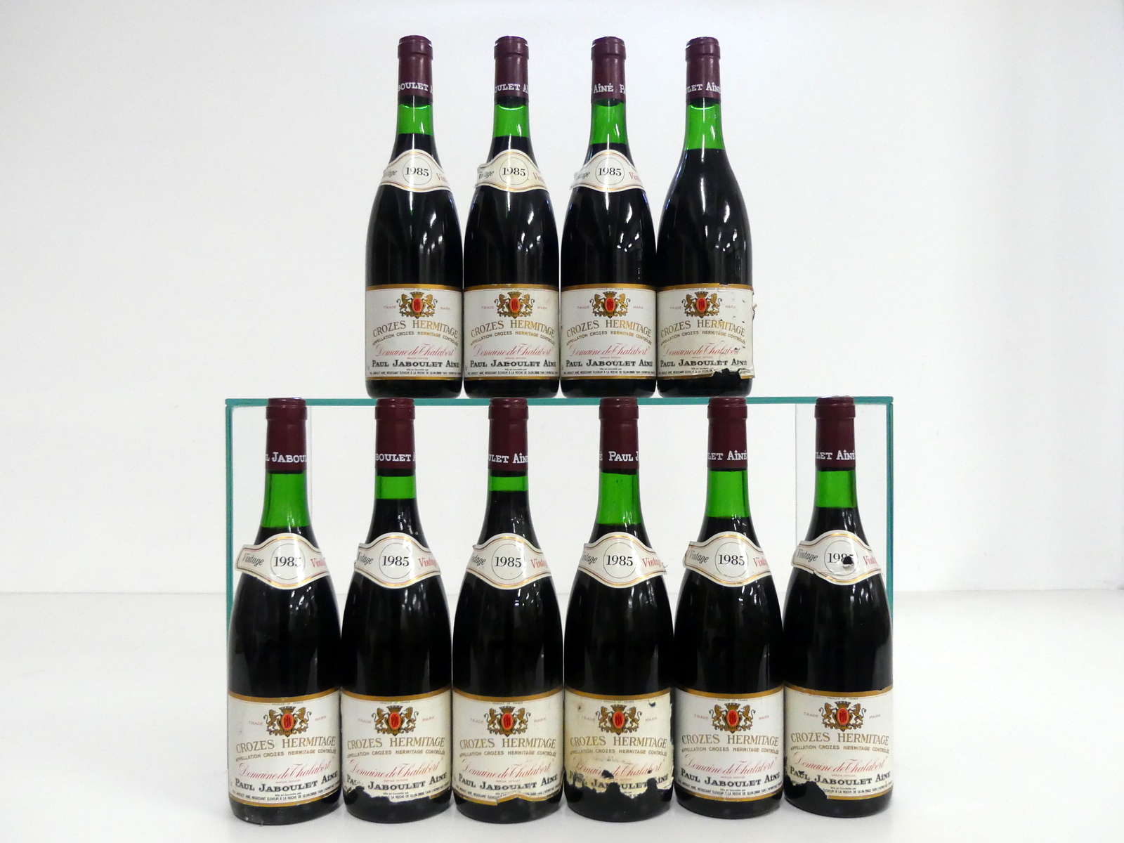 9 bts Crozes Hermitage 1985 Dom de Thalabert 1985 PJA 1 vts, 1 ts, 3 us, 3 ms, 1 lms, vsl stl, sl