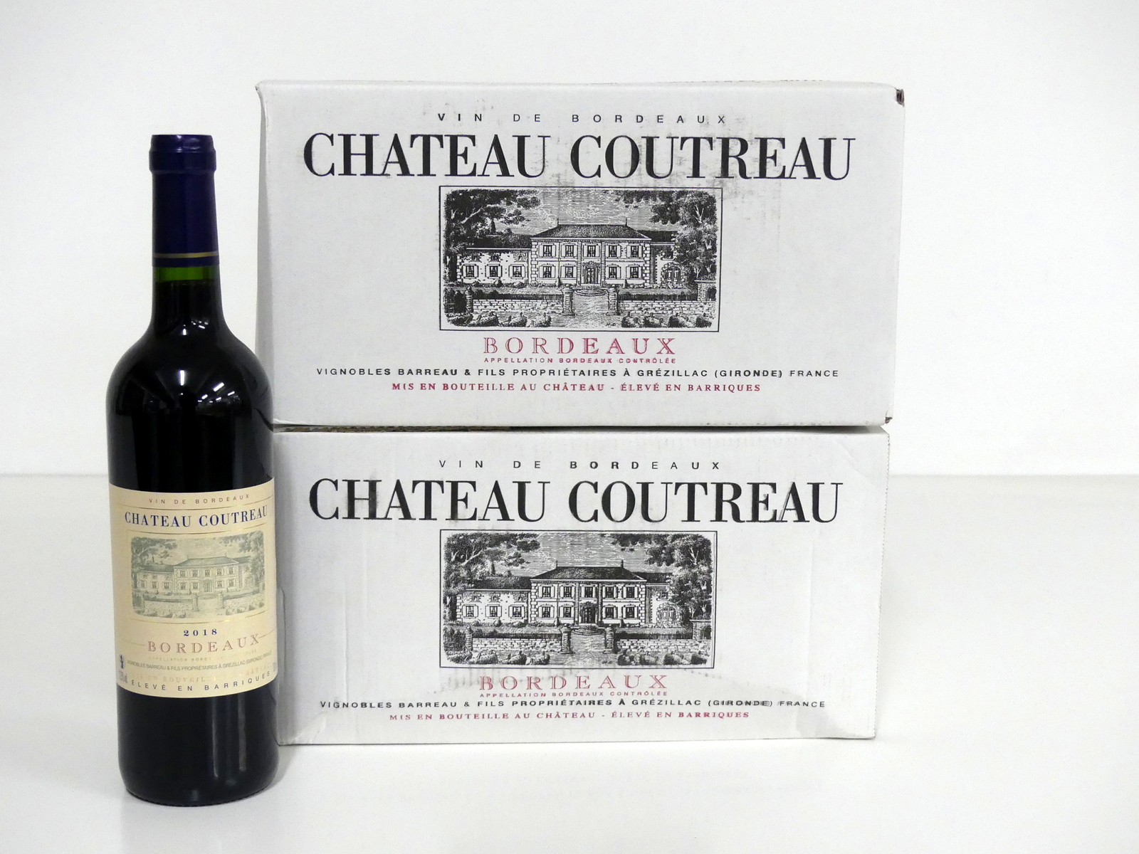 V 12 bts Ch. Coutreau 2018 oc (2 x 6) Bordeaux