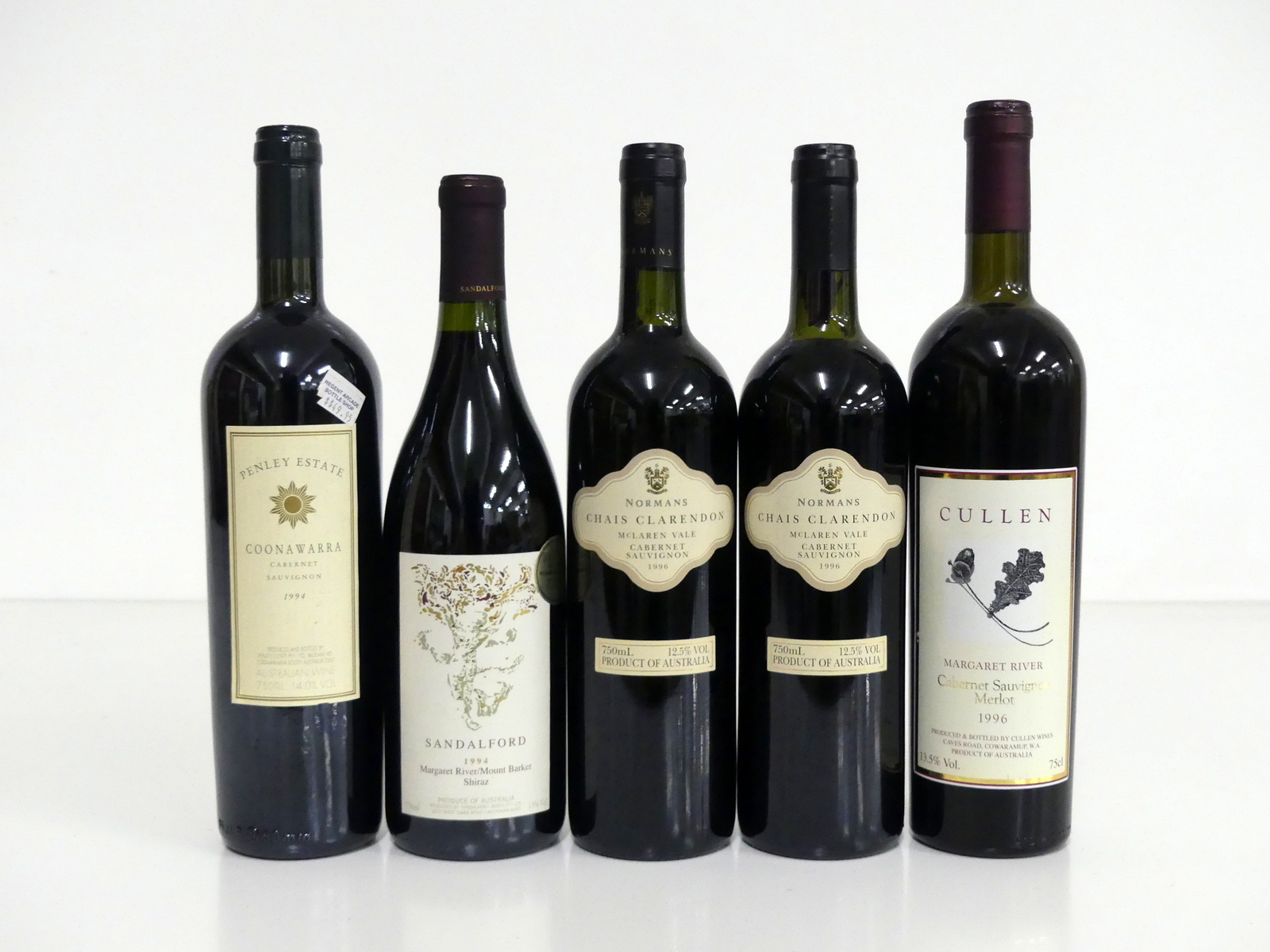 1 bt Penley Estate Cabernet Sauvignon 1994 Coonawarra vts 1 bt Sandalford Shiraz 1994 Margaret