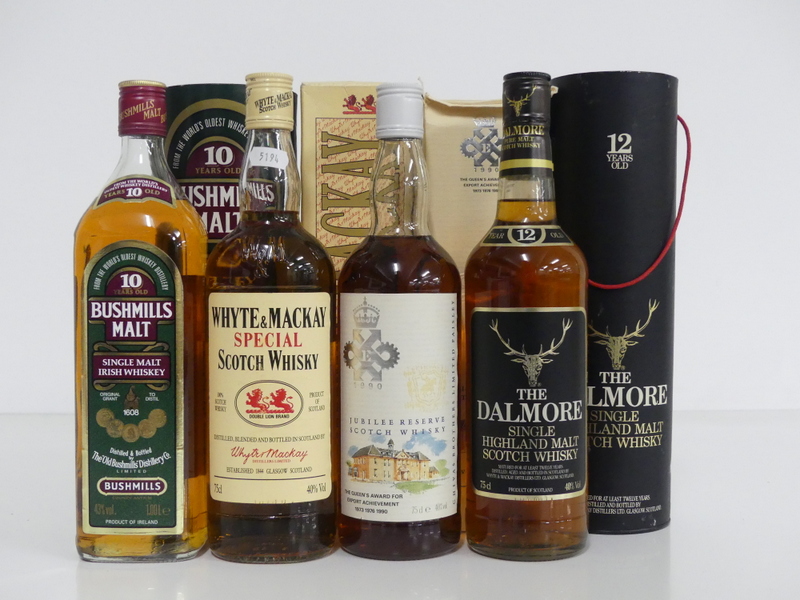 1 75-cl bt Whyte & Mackay Special Scotch Whisky 40% oc 1 litre bt Bushmills 10YO Single Malt Irish