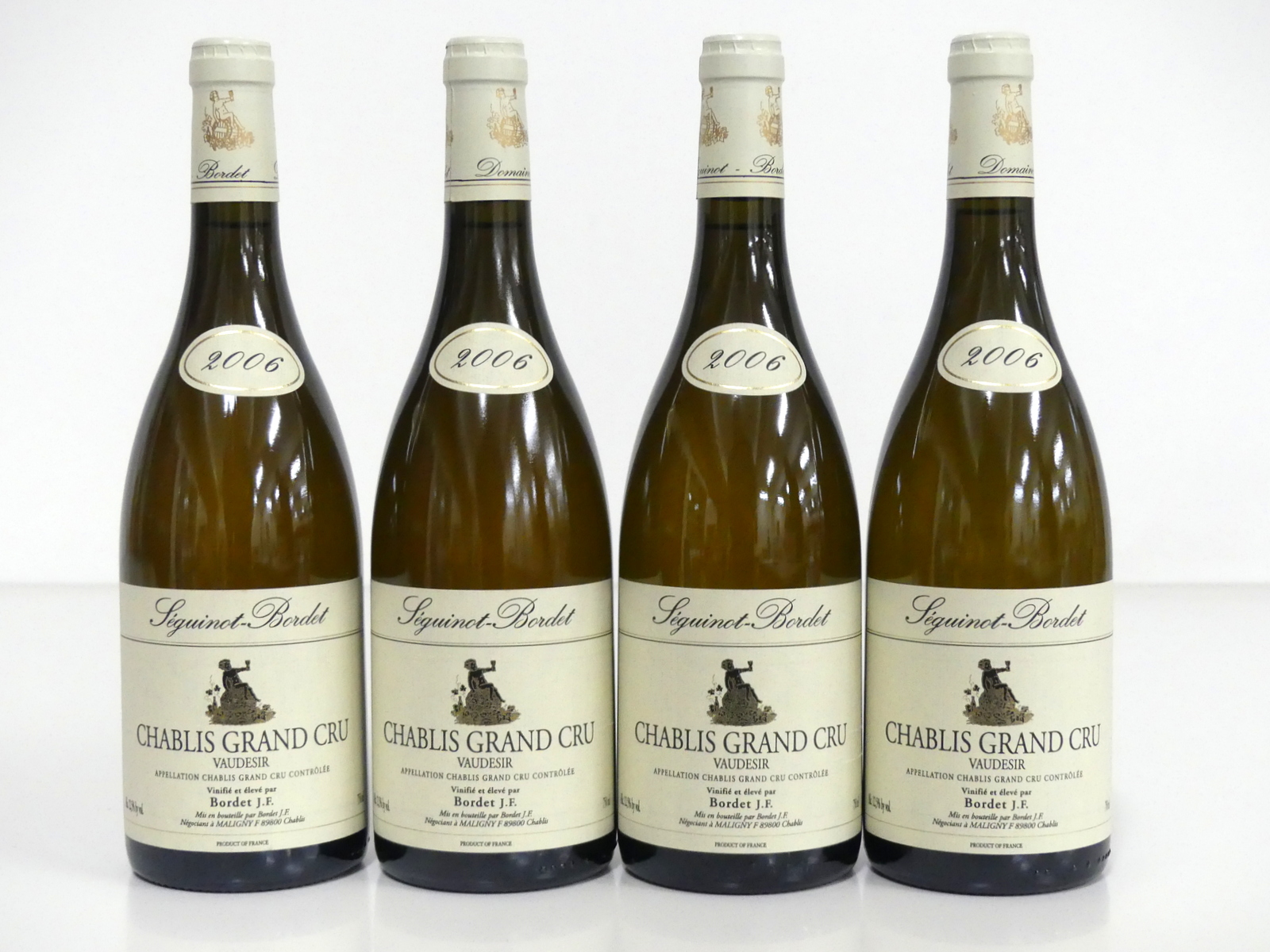 4 bts Chablis Grand Cru, Vaudesir 2006 Séguinot-Bordet 1 hf/i.n, 3 i.n