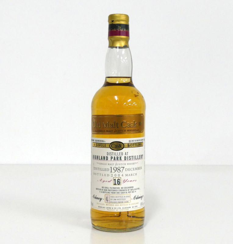 1 70-cl bt Old Malt Cask Highland Park 16YO Single Malt Scotch Whisky distilled 1987 bottled 2004
