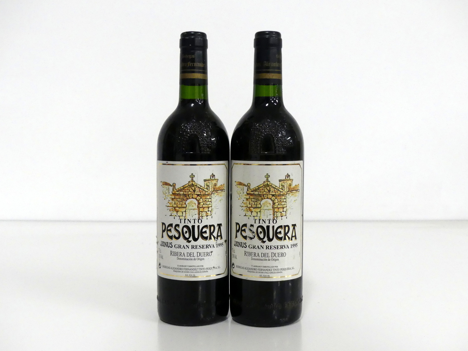 V 2 bts Tinto Pesquera Janus Gran Reserva 1995 Ribera del Duero i.n, vsl ntl