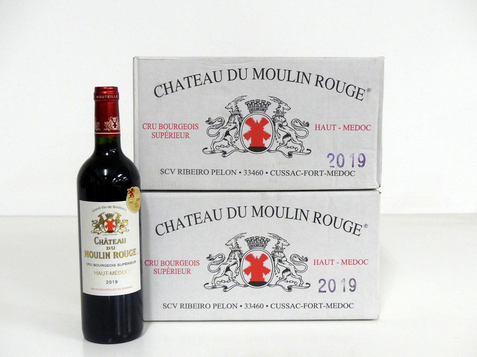 V 12 bts Ch. Moulin Rouge 2019 oc (2 x 6) Haut-Médoc Cru Bourgeois Superieur