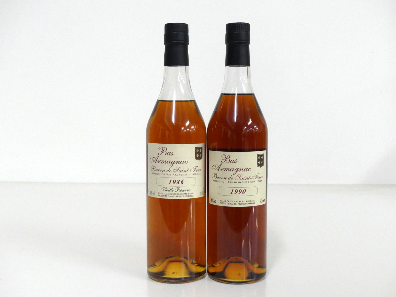 1 70-cl bt Baron de Saint-Feux Bas Armagnac Vieille Réserve 1986 40% 1 70-cl bt Baron de Saint-