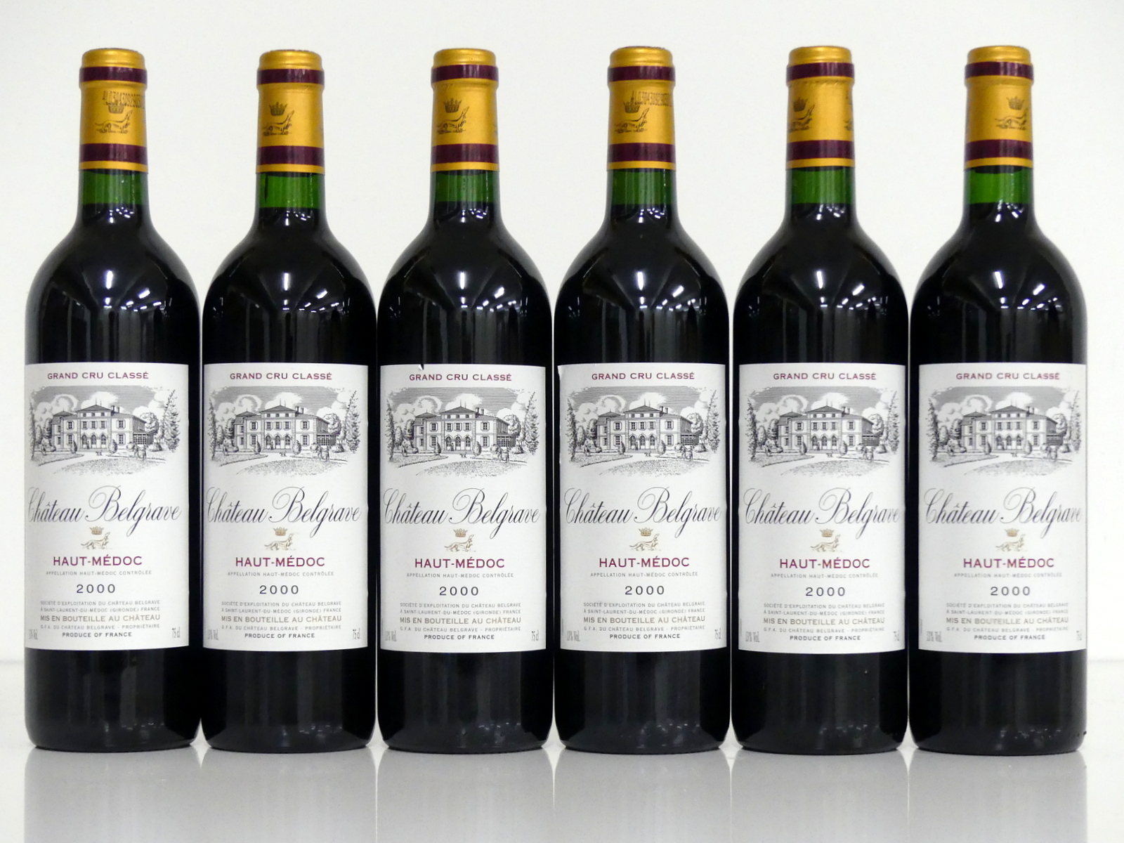 V 6 bts Ch. Belgrave 2000 Haut-Médoc, 5me Cru Classé i.n