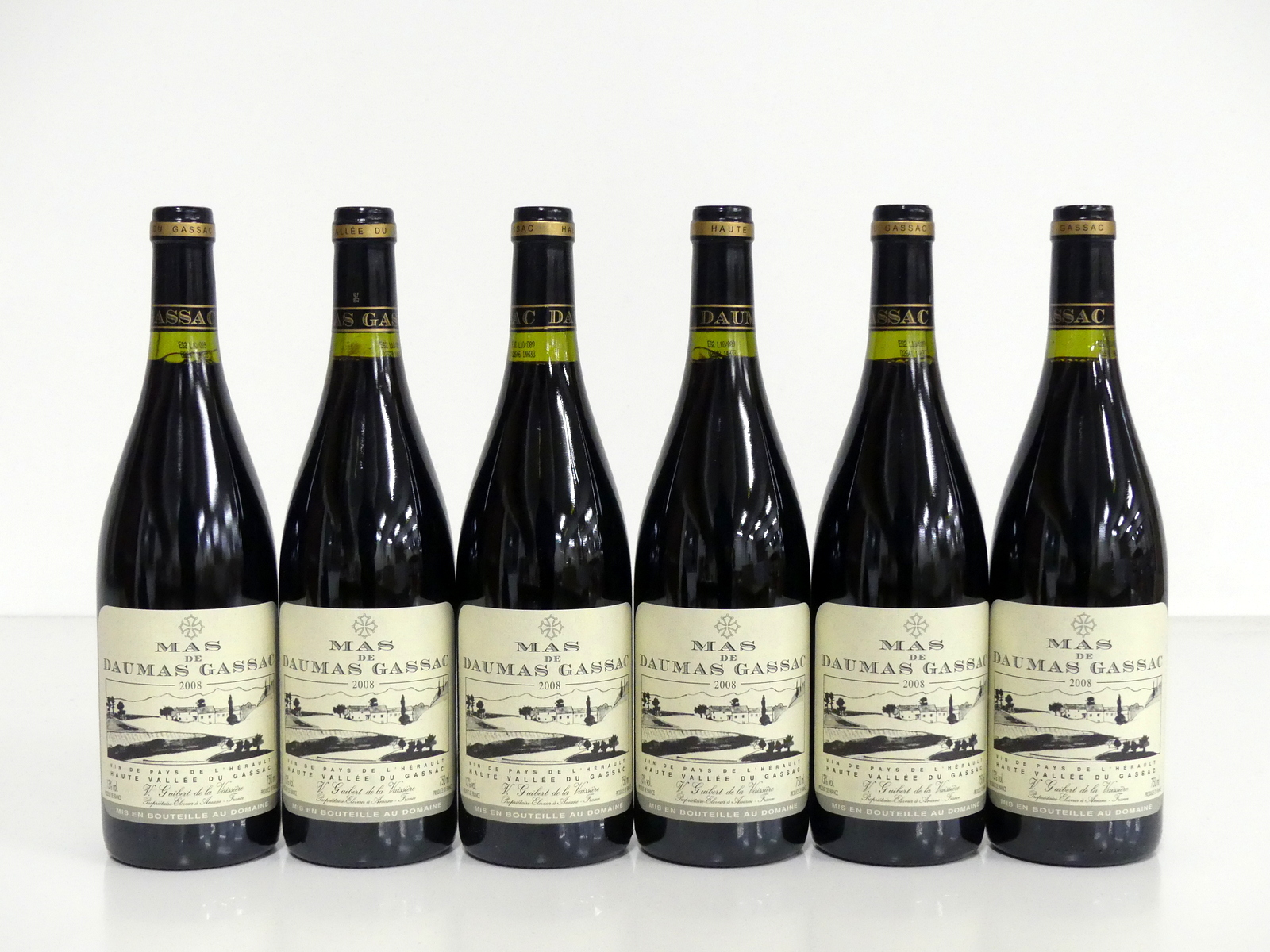 V 6 bts Mas de Daumas Gassac Rouge 2008 owc 3 i.n, 3 vts