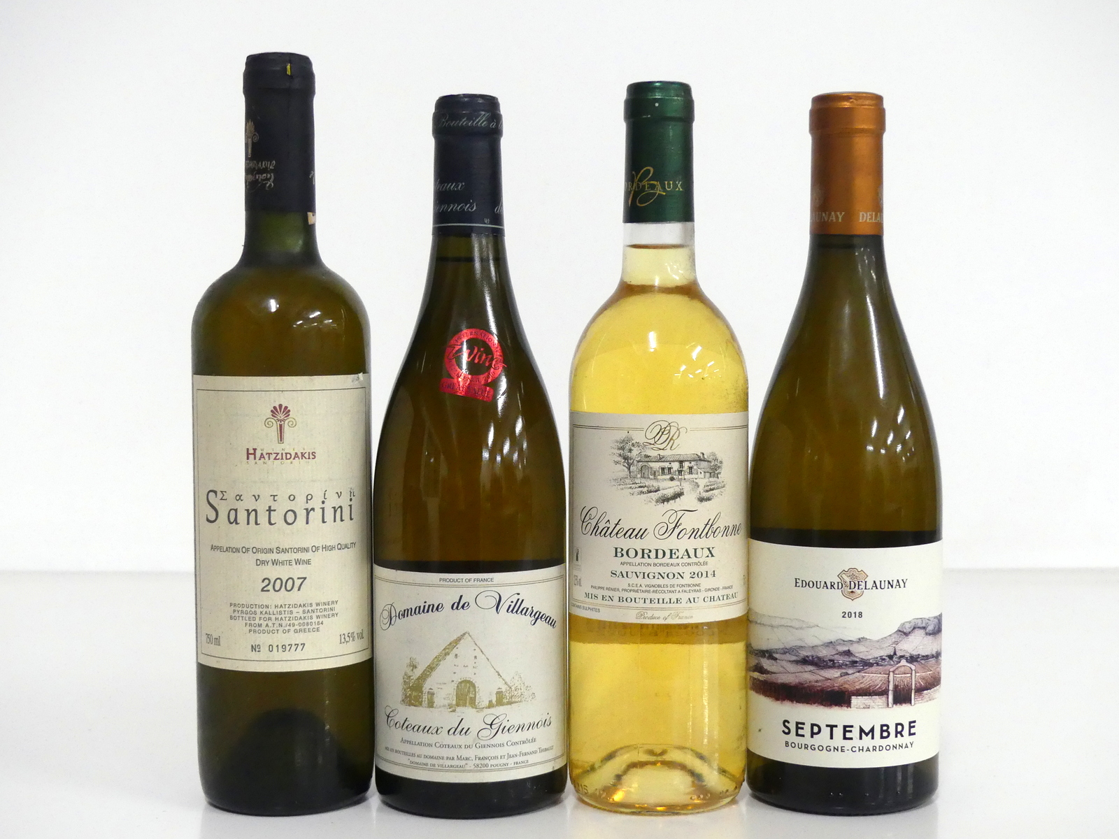 1 bt Hatzidakis Santorini 2007 1 bt Dom de Villargeau 2009 Coteaux du Giennois 1 bt Ch. Fontbonne