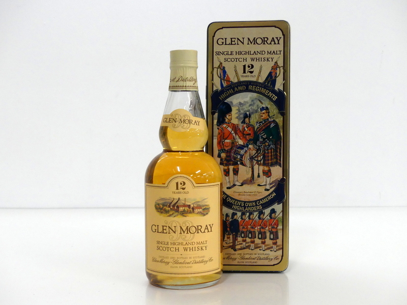 1 75-cl bt Glen Moray 12YO Single Highland Malt Scotch Whisky, original The Queens Own Cameron