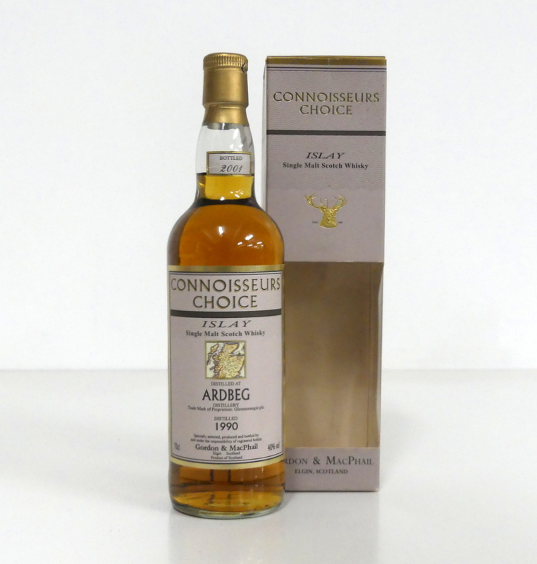 1 70-cl bt Connoisseurs Choice Ardbeg Islay 1990 Single Malt Scotch Whisky distilled 1990 bottled