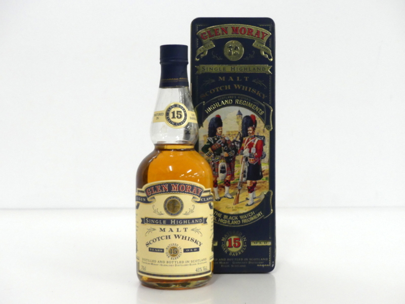 170-cl bt Glen Moray 15YO Single Highland Malt Scotch Whisky, original The Black Watch Royal