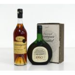 1 70-cl bt Saint Christeau Armagnac 1980 40% chipped wax 1 70-cl bt Maison Damblat Très Vieil