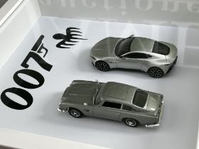 James Bond 007 Aston Martin Main Dealer Db5 & Vantage Framed Cars