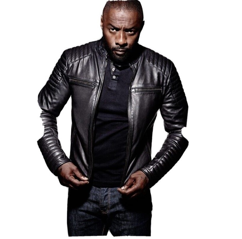 Idris Elba Designer Superdry Soft Leather Jacket Size Large