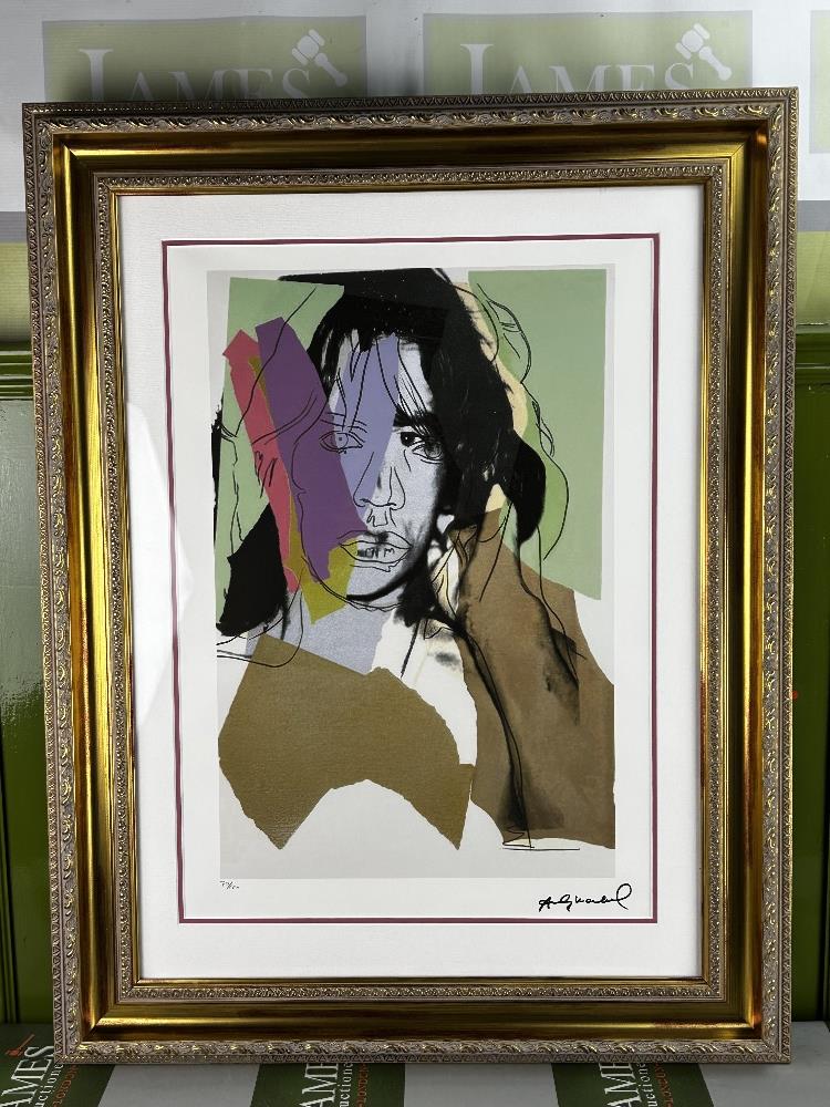 Andy Warhol-(1928-1987) "Jagger" Numbered Lithograph - Image 7 of 7