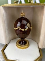Theo Faberge "Swag" Egg 24 Carat Gold Ltd Edition 1985