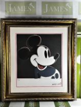 Andy Warhol-(1928-1987) "Mickey Mouse" Numbered Lithograph