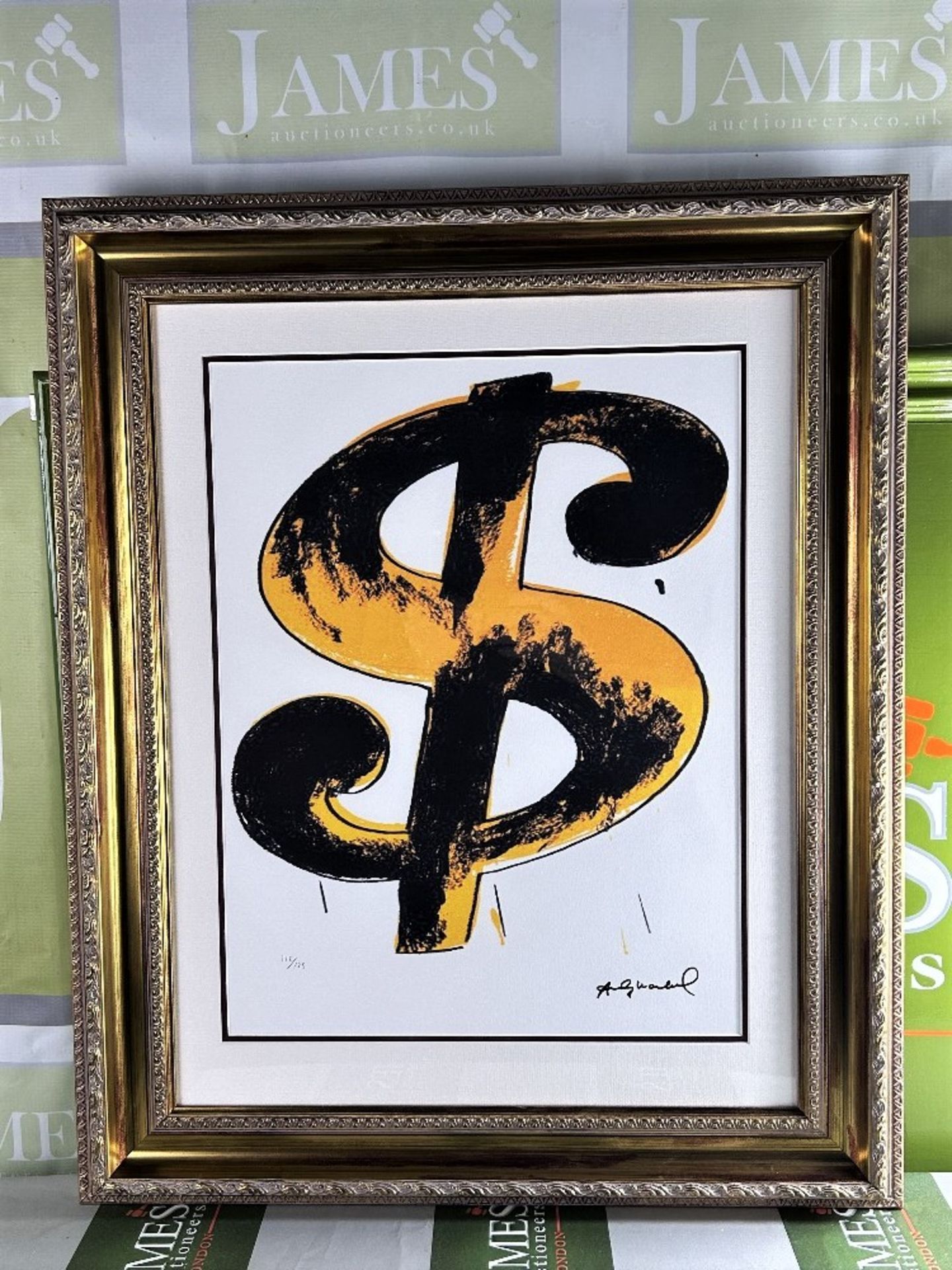 Andy Warhol-(1928-1987) "Dollar Sign" Numbered Lithograph