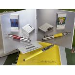 Rare St Dupont Andy Warhol Fountain Pen Yellow Box & Papers 18ct Gold Nib