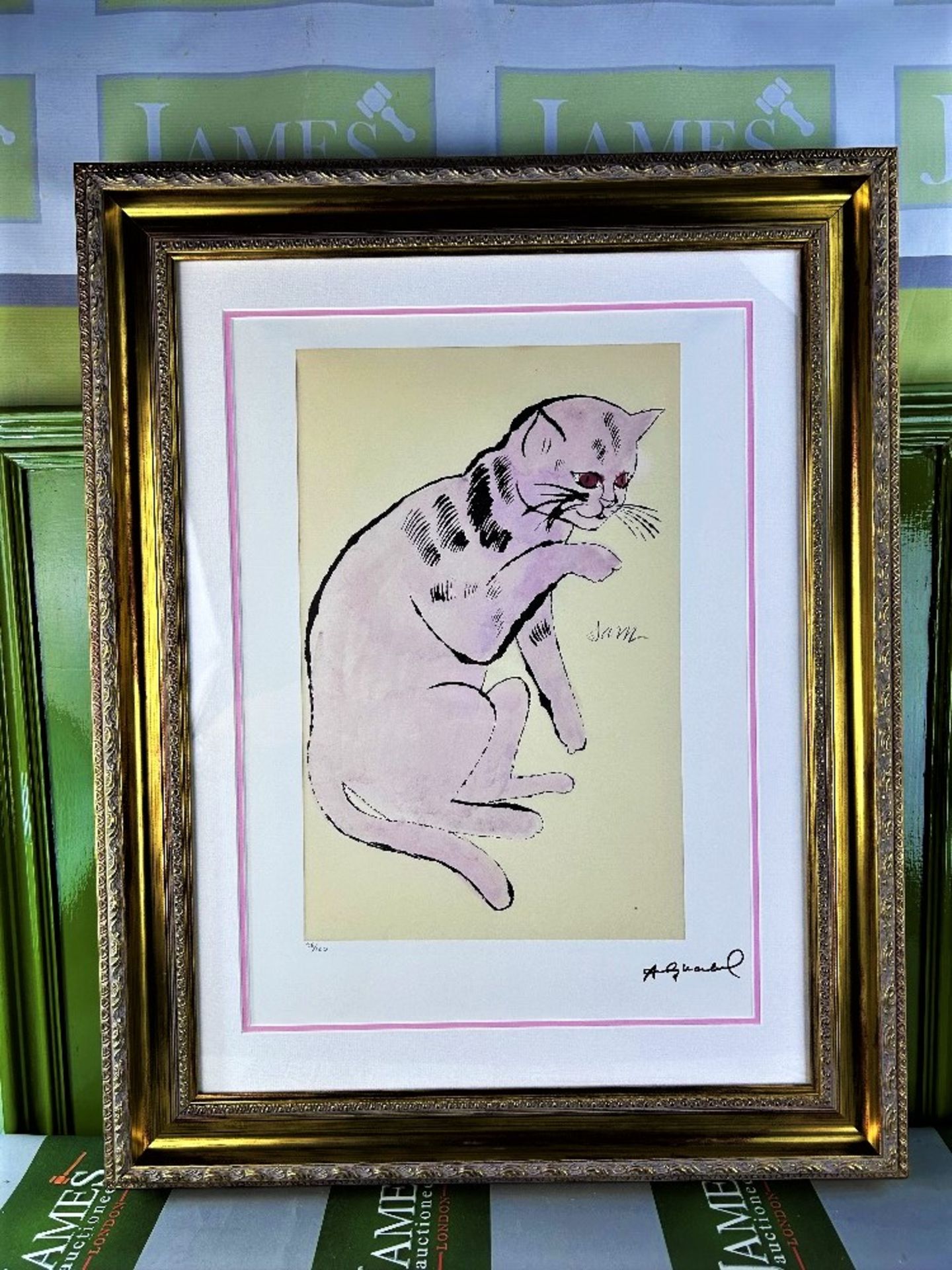 Andy Warhol-(1928-1987) "Pink Sam" Numbered Lithograph - Image 7 of 7