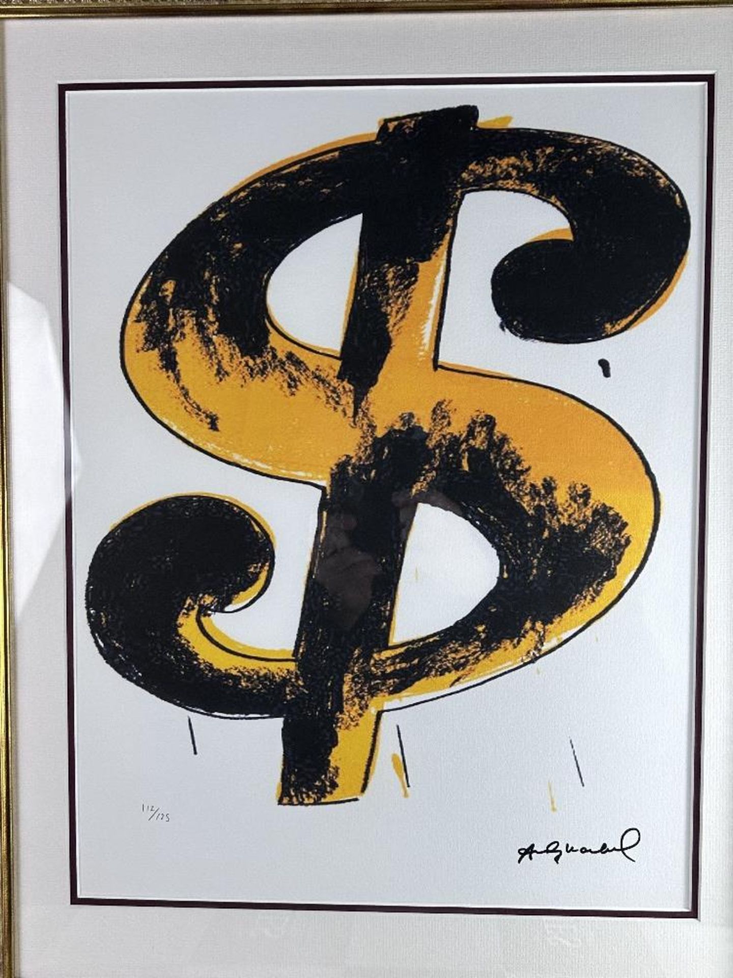 Andy Warhol-(1928-1987) "Dollar Sign" Numbered Lithograph - Image 4 of 7