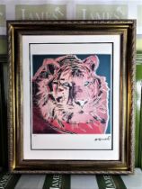Andy Warhol-(1928-1987) "Endangered Species Tiger" Lithograph
