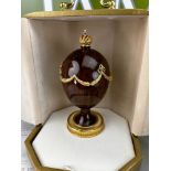 SOLD VIA BUY IT NOW-PLEASE DO NOT BID-Theo Faberge "Swag" Egg 24 Carat Gold Ltd Edition 1985