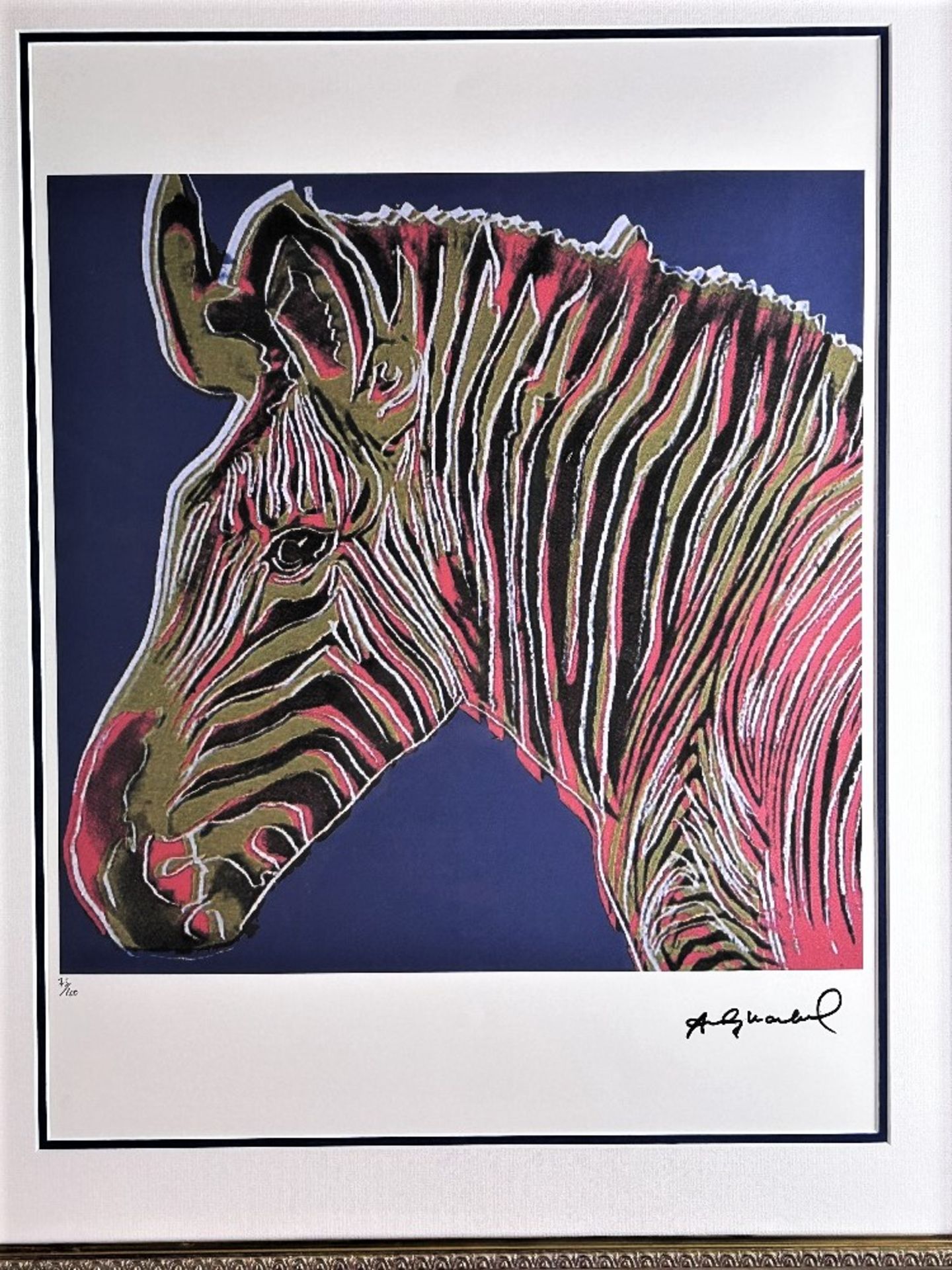 Andy Warhol-(1928-1987) "Endangered Species Zebra" Lithograph - Image 2 of 7