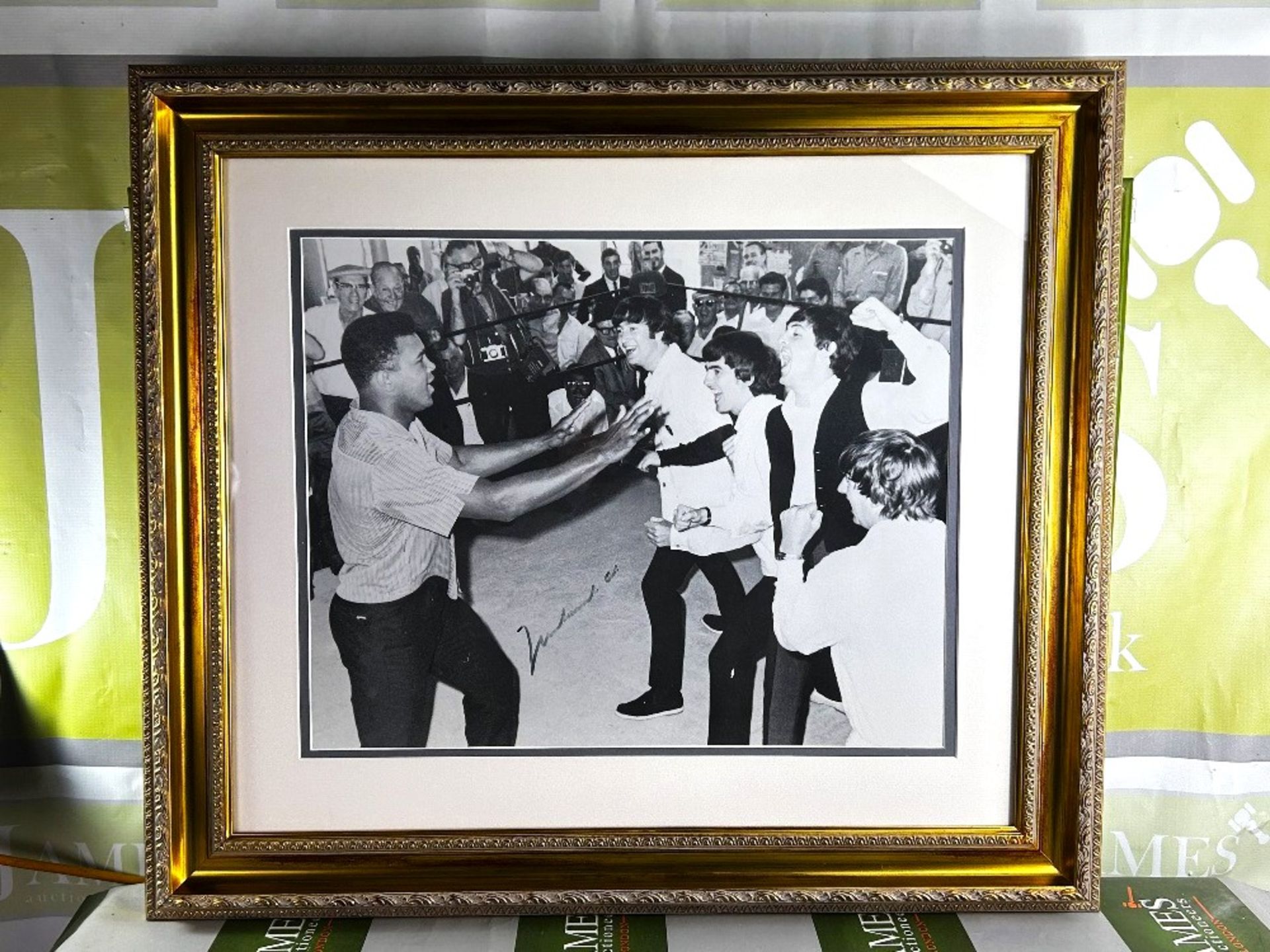 Framed Muhammad Ali & The Beatles - Feb 18th 1964-Signed Photo