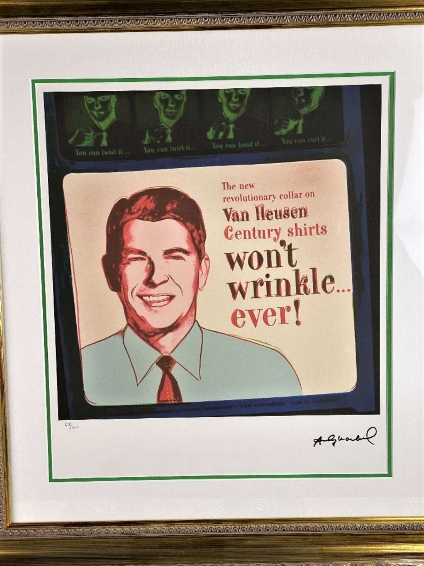 Andy Warhol (1928-1987) “Reagan” Numbered #68/100 Lithograph - Image 2 of 7