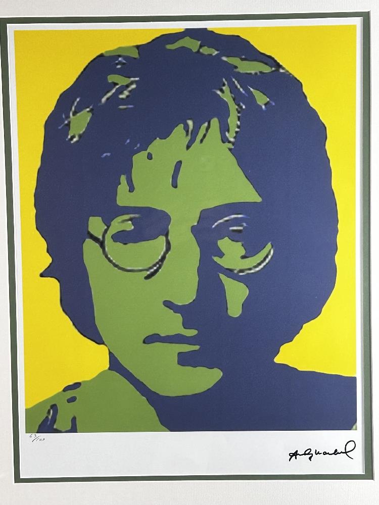 Andy Warhol-(1928-1987) "John Lennon" Numbered Lithograph - Bild 2 aus 7