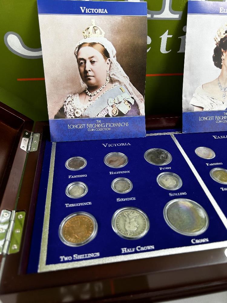 Danbury Mint Victoria and Elizabeth II Authentic Coin collection. - Image 3 of 8