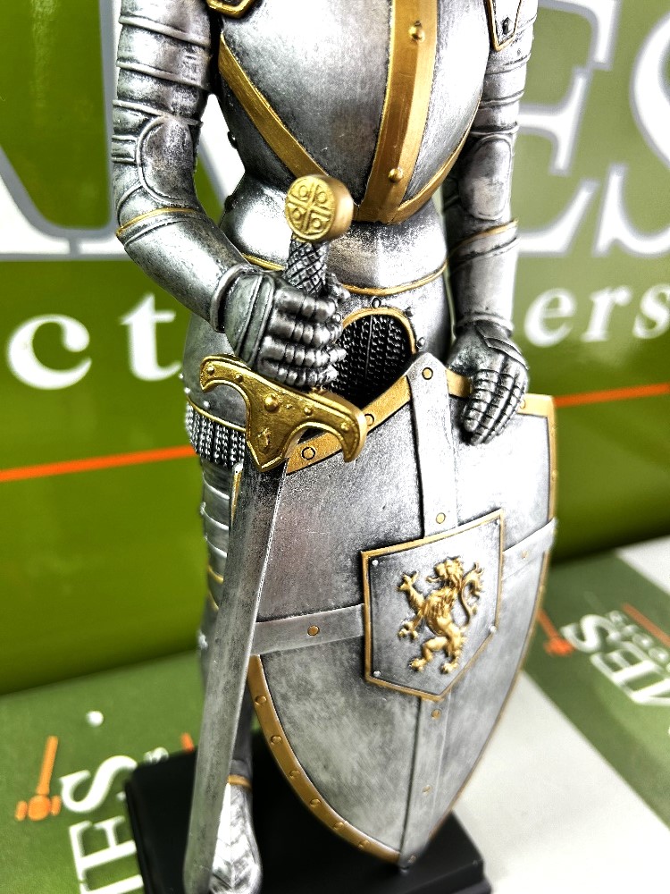 Danbury Mint - Knight With Lion Crest Shield - Image 2 of 7