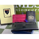 Aspinal Of London-Black Leather Wallet & Passport Holder