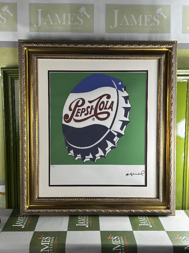 Andy Warhol-(1928-1987) "Pepsi Cola" Numbered Lithograph - Bild 7 aus 7