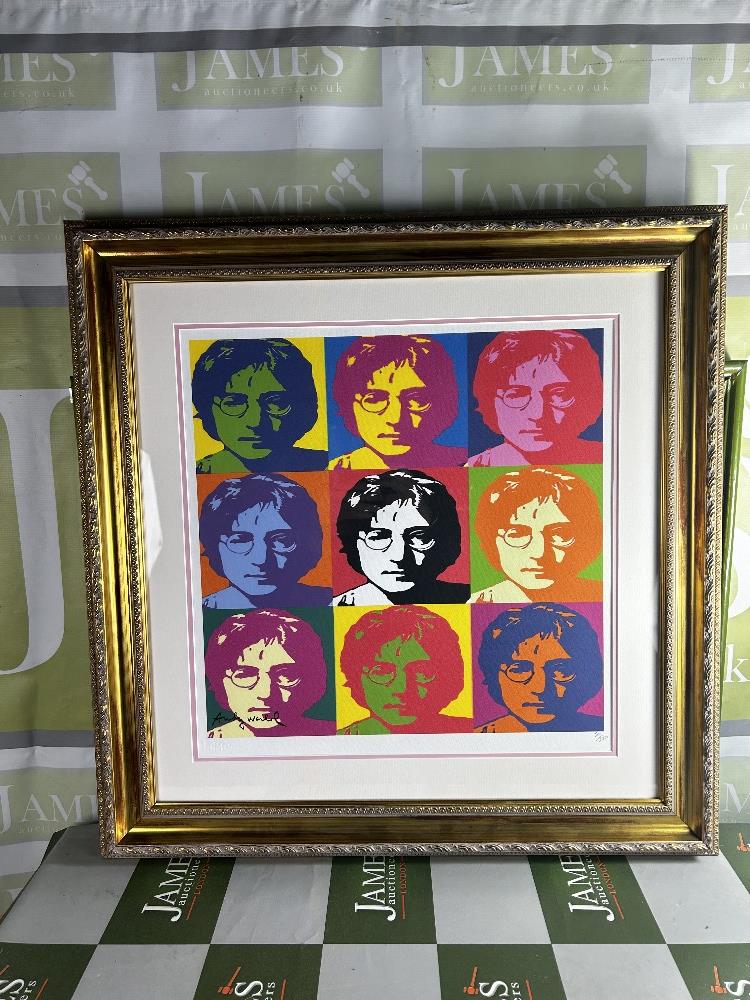 Andy Warhol-(1928-1987) "John Lennon" Nine Face Numbered Lithograph - Image 6 of 6