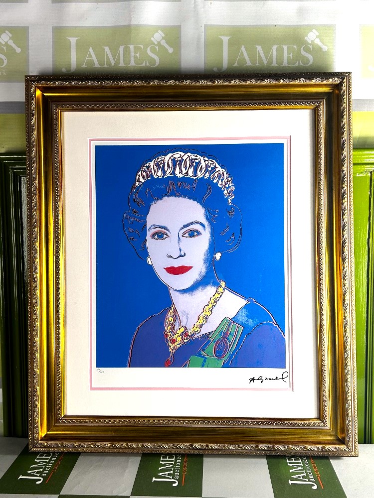 Andy Warhol-(1928-1987) "Elizabeth" Blue Edition Numbered Lithograph