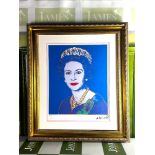 Andy Warhol-(1928-1987) "Elizabeth" Blue Edition Numbered Lithograph