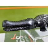 Interesting Hand Carved Alligator large Paperweight?