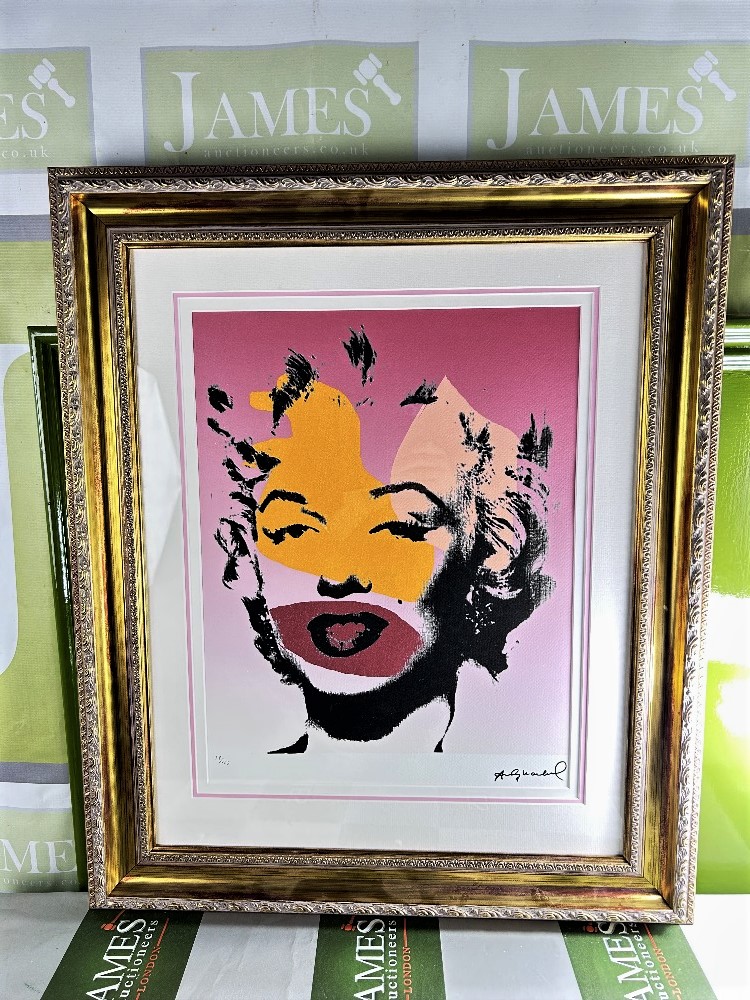 Andy Warhol-(1928-1987) "Marilyn" Numbered Lithograph - Bild 7 aus 7